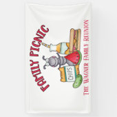 ファミリ懇親会ピクニックアリの名前の追加 横断幕 (縦)