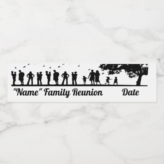 ファミリ懇親会ピクニックパーティーウォーターボトルラベル ペットボトルラベル (シングルラベル)