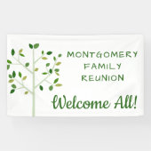 ファミリ懇親会ファミリツリーパーソナライズされた再使用可能 横断幕 (横)