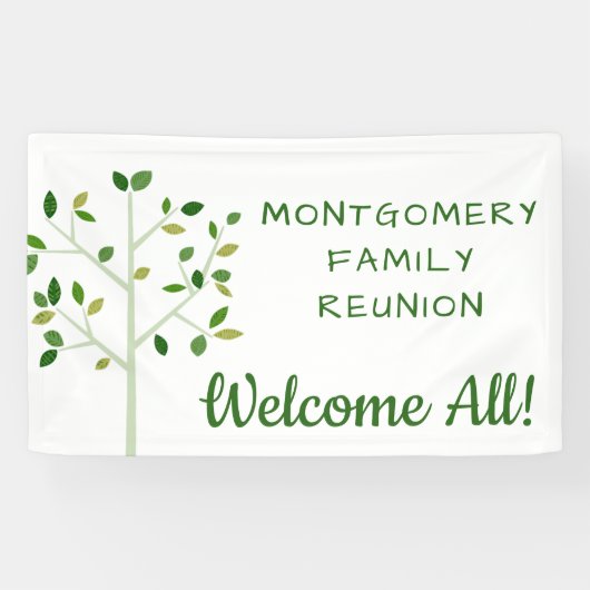 ファミリ懇親会ファミリツリーパーソナライズされた再使用可能 横断幕 (横)