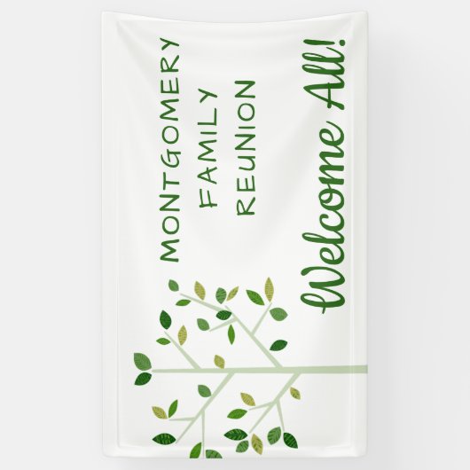 ファミリ懇親会ファミリツリーパーソナライズされた再使用可能 横断幕 (縦)