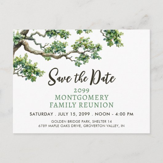 ファミリ懇親会ファミリツリー分岐日付の保存 案内ポストカード (正面)