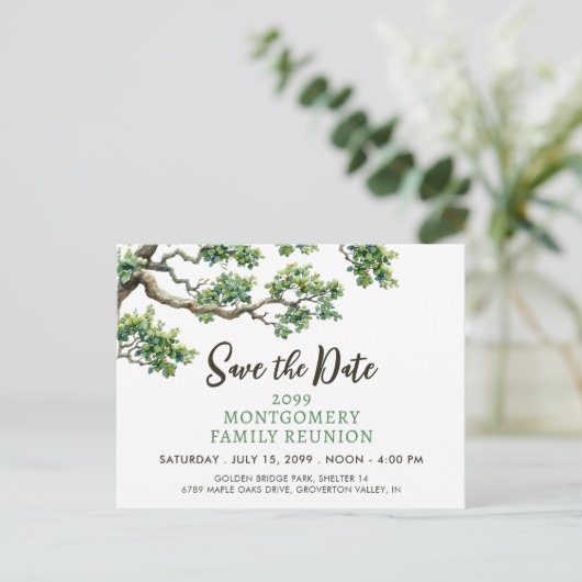 ファミリ懇親会ファミリツリー分岐日付の保存 案内ポストカード (スタンド正面)