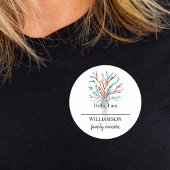 ファミリ懇親会ファミリツリー名タグ ラウンドシール