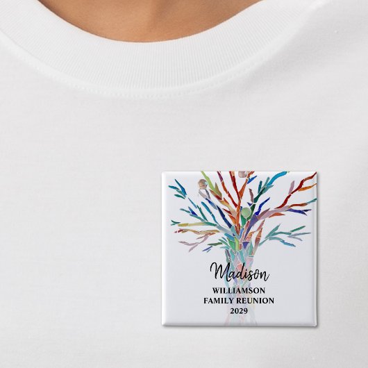 ファミリ懇親会ファミリーツリー名前をカスタムするラベルボタン 缶バッジ