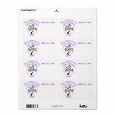 ファミリ懇親会モダンパーティーツリーアート名タグ ラベル (フルシート)