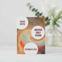 ファミリ懇親会リラックス招待状スワールGroovy