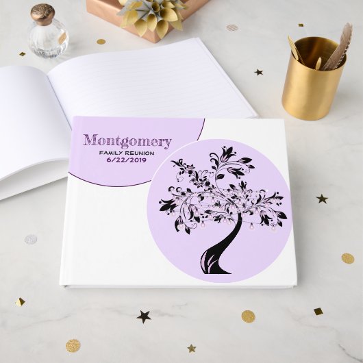 ファミリ懇親会レジストリツリーアートワークカスタムー ゲストブック (正面見開き)