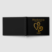 ファミリ懇親会レジストリ金ゴールドリンクハート ゲストブック (全面)