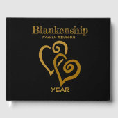 ファミリ懇親会レジストリ金ゴールドリンクハート ゲストブック (正面)