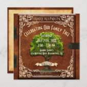 ファミリ懇親会ヴィンテージルック 招待状 (正面/裏面)