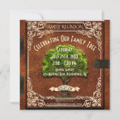 ファミリ懇親会ヴィンテージルック 招待状 (正面)