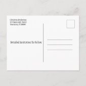 ファミリ懇親会保存日の秋の色の葉 案内ポストカード (裏面)