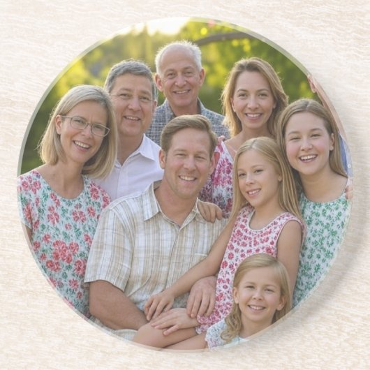 ファミリ懇親会写真のカスタマイズ追加 コースター (正面)