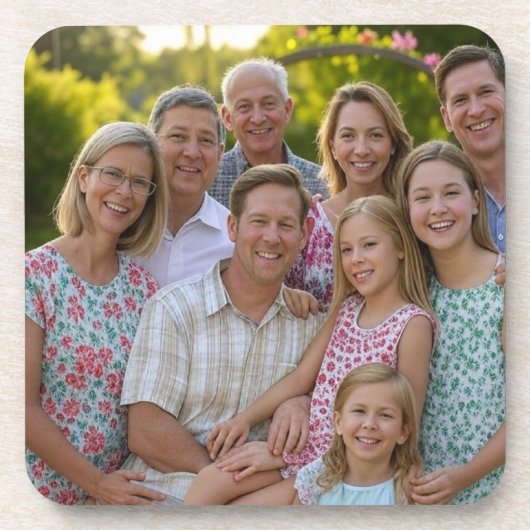 ファミリ懇親会写真のカスタマイズ追加 コースター (正面)