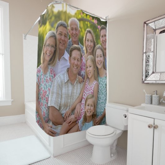 ファミリ懇親会写真のカスタマイズ追加 シャワーカーテン (インサイチュ)