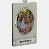 ファミリ懇親会写真のカスタマイズ追加 シルバープレートバナーオーナメント (右)