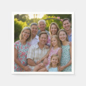 ファミリ懇親会写真のカスタマイズ追加 スタンダードカクテルナプキン (正面)