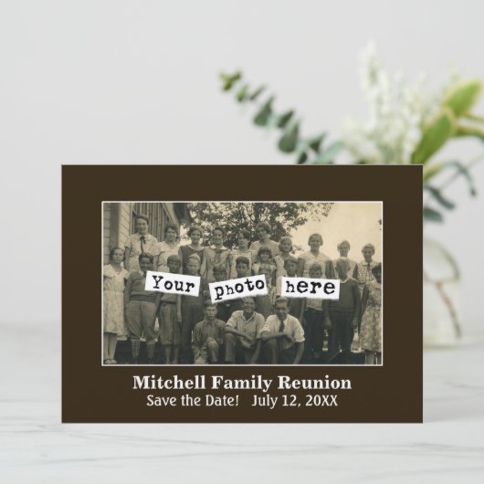 ファミリ懇親会写真テンプレートの発表 招待状 (スタンド正面)