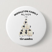 ファミリ懇親会収集おもしろいブラックネーム 缶バッジ (正面)