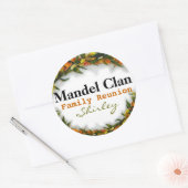 ファミリ懇親会名タグシールテンプレート ラウンドシール (封筒)