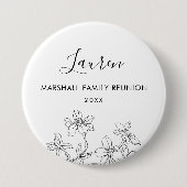 ファミリ懇親会名タグ、フローラ 缶バッジ (正面)