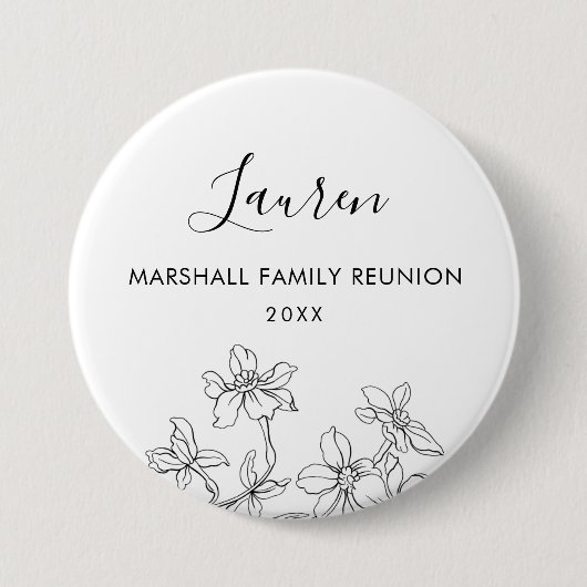 ファミリ懇親会名タグ、フローラ 缶バッジ (正面)