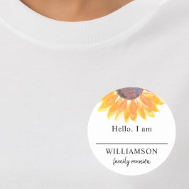 ファミリ懇親会名タグ ラウンドシール