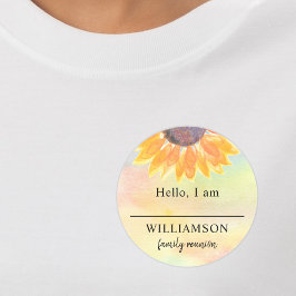 ファミリ懇親会名タグ ラウンドシール