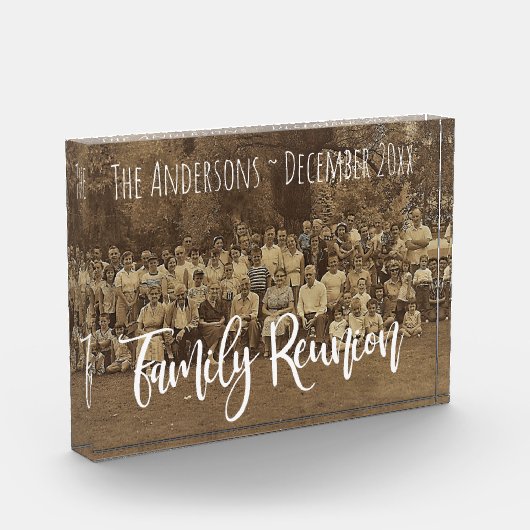 ファミリ懇親会名前と日付の追加の写真のアップロード フォトブロック (左)