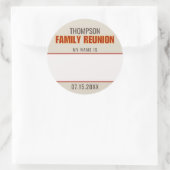 ファミリ懇親会名前をカスタムするバッジ ラウンドシール (バッグ)