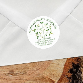 ファミリ懇親会名年ファミリツリー ラウンドシール