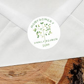 ファミリ懇親会名年ファミリツリー ラウンドシール