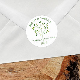 ファミリ懇親会名年ファミリツリー ラウンドシール