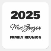 ファミリ懇親会名（年） スクエアシール (正面)