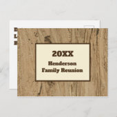 ファミリ懇親会招待状の素朴発表 ポストカード (正面/裏面)