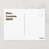 ファミリ懇親会招待状の素朴発表 ポストカード (裏面)