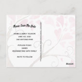 ファミリ懇親会招待状日付ハートツリーを保存 ポストカード (裏面)