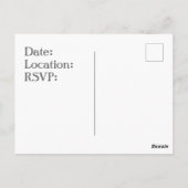 ファミリ懇親会招待状発表文字D ポストカード (裏面)