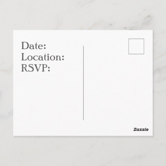 ファミリ懇親会招待状発表文字D ポストカード (裏面)