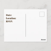 ファミリ懇親会招待状発表文字G ポストカード (裏面)