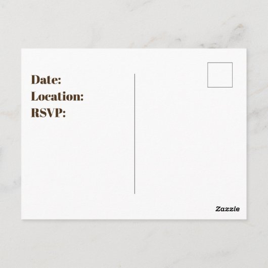 ファミリ懇親会招待状発表文字G ポストカード (裏面)