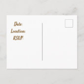 ファミリ懇親会招待状発表金ゴールドシルバー ポストカード (裏面)