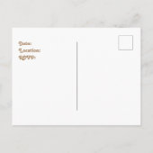 ファミリ懇親会招待状金ゴールドシルバーレターL ポストカード (裏面)