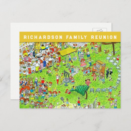 ファミリ懇親会招待状 案内ポストカード (正面/裏面)