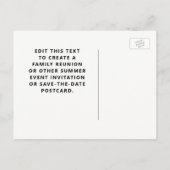 ファミリ懇親会招待状 案内ポストカード (裏面)