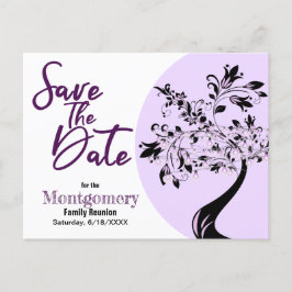 ファミリ懇親会日付の保存タイポグラフィアーモダント 案内ポストカード