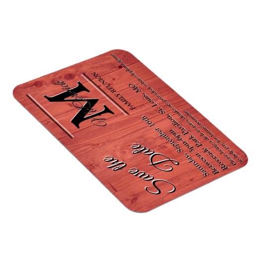 ファミリ懇親会日付の保存テンプレート発表 マグネット (右側)