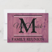 ファミリ懇親会日付の保存テンプレート発表 招待状 (裏面)