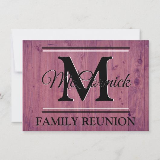 ファミリ懇親会日付の保存テンプレート発表 招待状 (裏面)